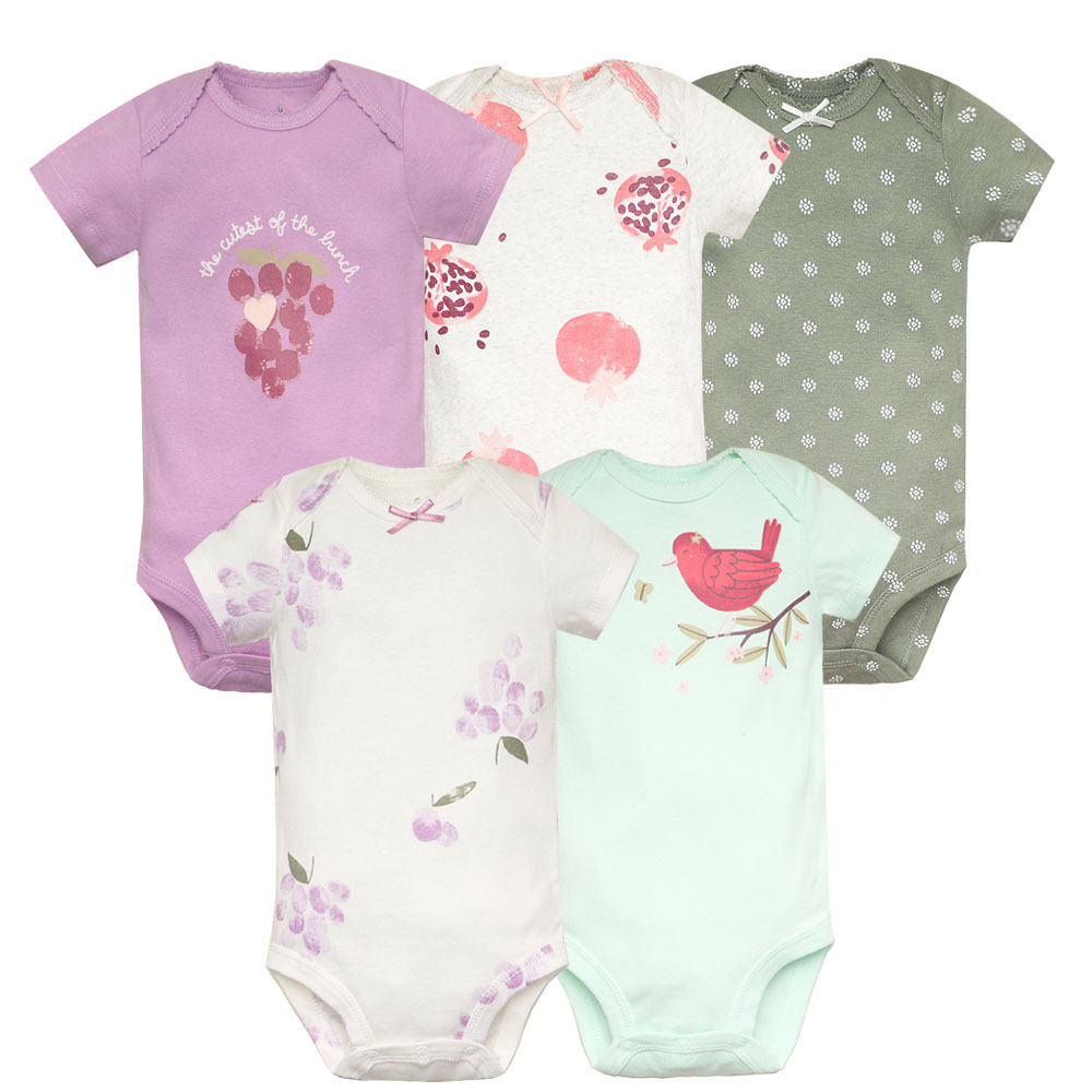 Baby Products Essential - 5 개/몫 아기 Bodysuit 패션 소녀