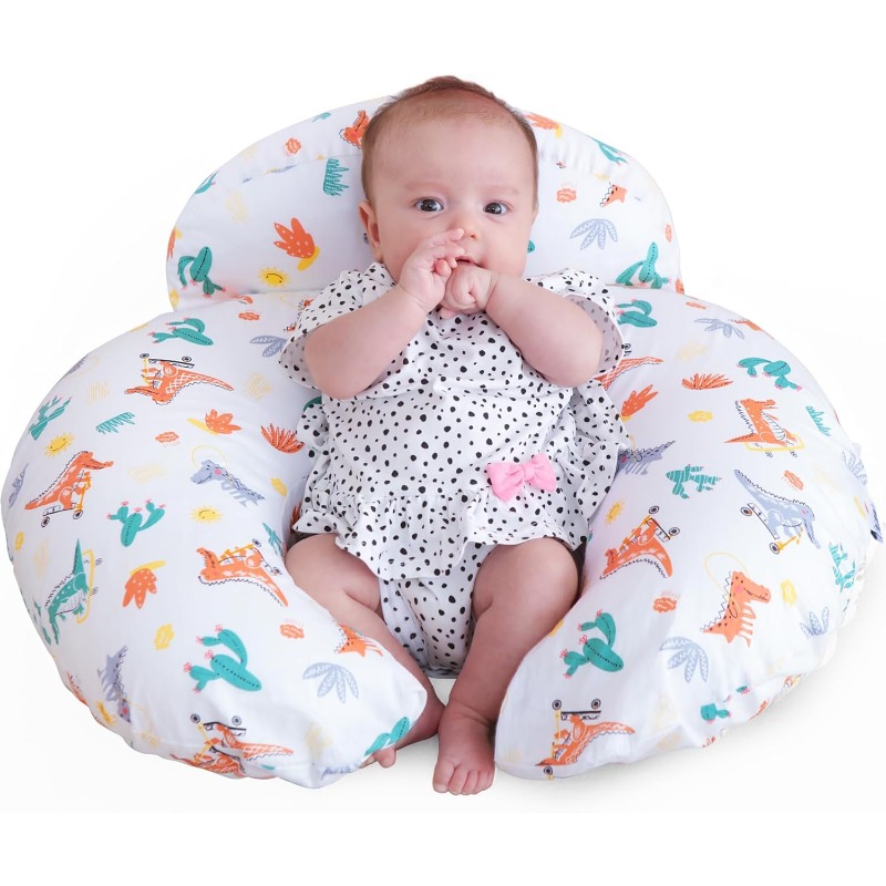 Nursing Pillow Breastfeeding - 동물 무늬 커버가 있는 수유 베개