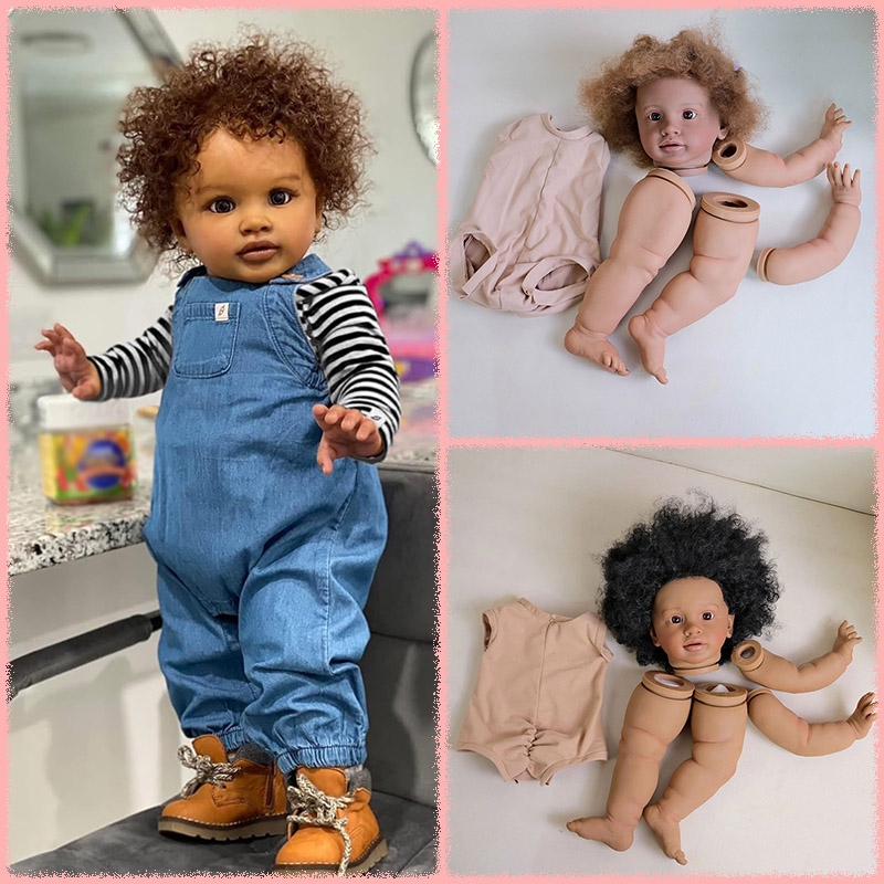 Baby Products For Curly Hair - 26인치 피파 다크 스킨 리본 인형