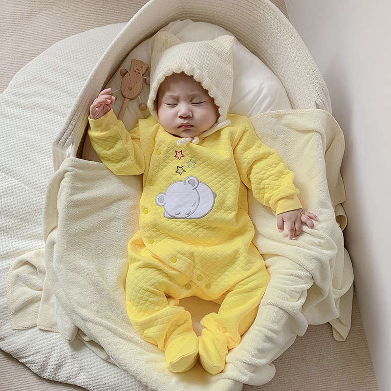 아기 면 롬퍼 옷 신생아 긴팔 유니섹스 우주복 파자마  - Baby Products Essential 리뷰 및 가격