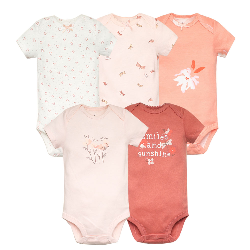 5 개/몫 아기 Bodysuit 패션 소녀 옷 면화 신 - Baby Products Essential 리뷰 및 가격