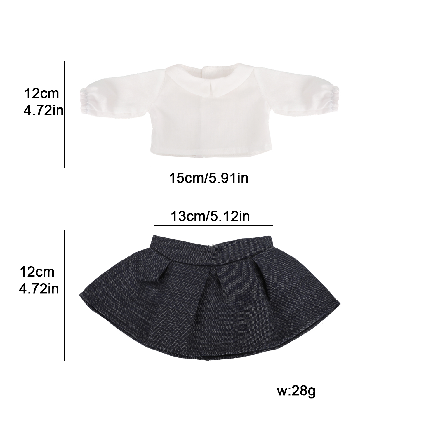 18인치 미국 인형 옷 흰색 셔츠 + 데님 스커트 의류 - Baby Products Essential 리뷰 및 가격