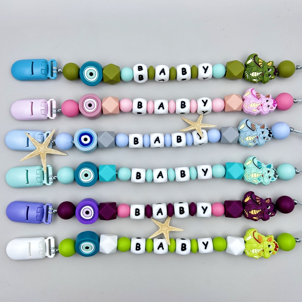 사용자 정의 영어 러시아어 실리콘 문자 이름 아기 드래 - Baby Pacifier Clip 리뷰 및 가격