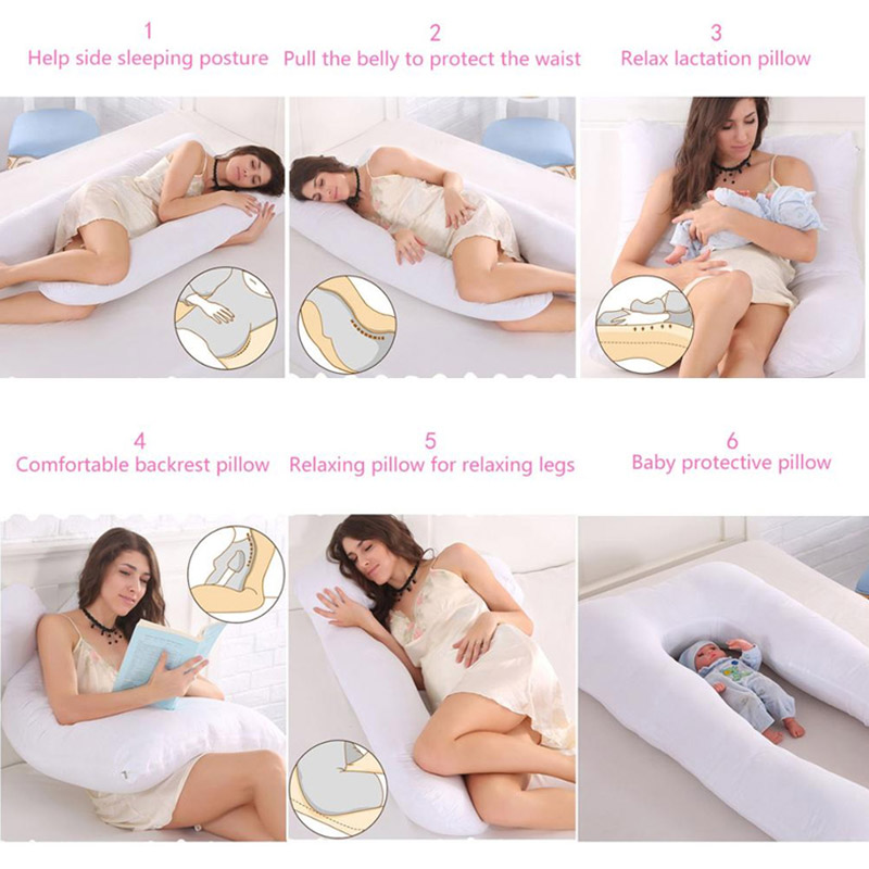 임신 베개 130*70cm 임신 한 여성을위한 수면 허 - Nursing Pillow Breastfeeding 리뷰 및 가격