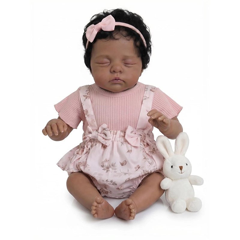 48CM 신생아 수제 인형 아이리스 어두운 피부 곱슬머 - Baby Products For Curly Hair 리뷰 및 가격