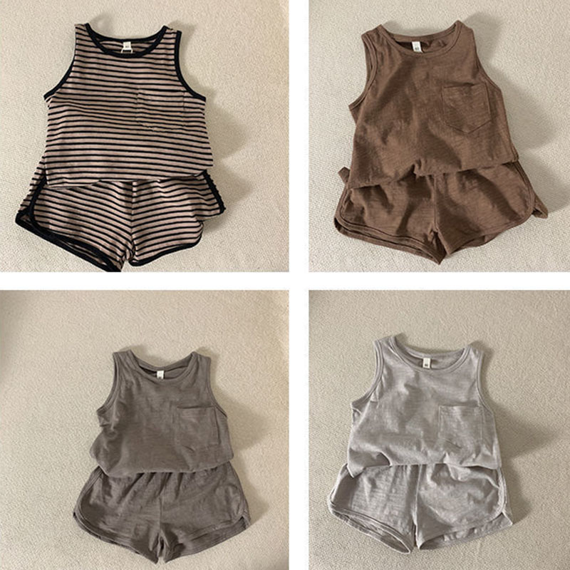 여름 아기 옷 세트 2 Pcs 어린이 조끼 Shorts - Baby Products Korea 리뷰 및 가격