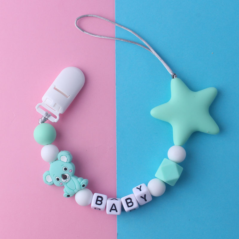 맞춤형 이름 아기 젖꼭지 체인 클립 동물 실리콘 노리개 - Baby Pacifier Clip 리뷰 및 가격