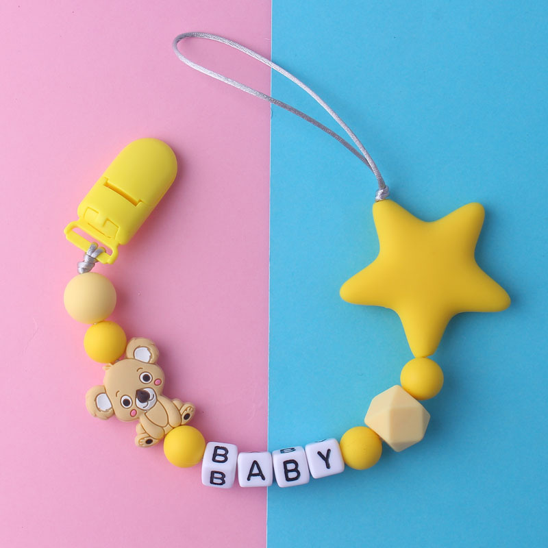 맞춤형 이름 아기 젖꼭지 체인 클립 동물 실리콘 노리개 - Baby Pacifier Clip 리뷰 및 가격