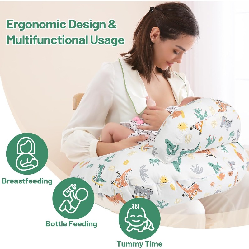 동물 무늬 커버가 있는 수유 베개 - 탈부착 및 세탁  - Nursing Pillow Breastfeeding 리뷰 및 가격