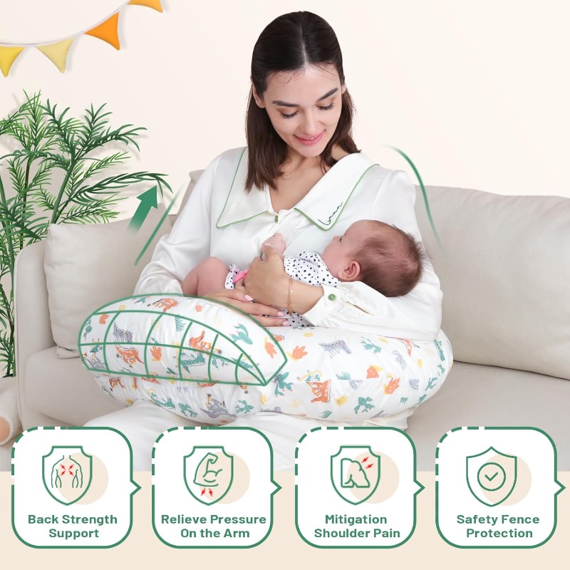 동물 무늬 커버가 있는 수유 베개 - 탈부착 및 세탁  - Nursing Pillow Breastfeeding 리뷰 및 가격