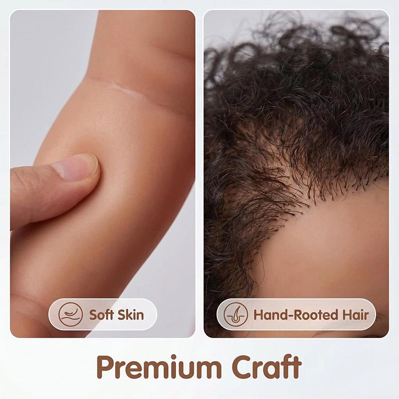 48cm 코튼 바디 래니 곱슬머리 리본 베이비 신생아  - Baby Products For Curly Hair 리뷰 및 가격