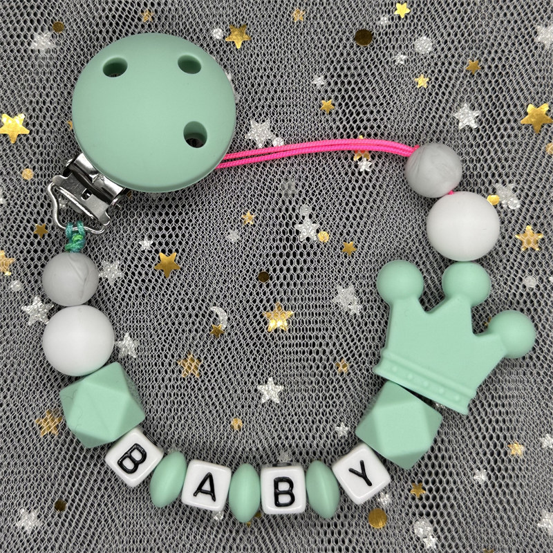 사용자 정의 이름 실리콘 아기 젖꼭지 클립 맞춤 이름  - Baby Pacifier Clip 리뷰 및 가격