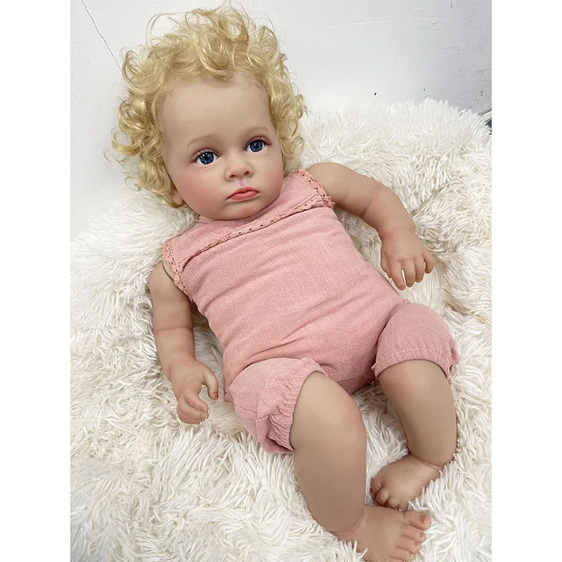 55CM 리본 유아 아기 인형 투티 골드 곱슬머리 부드 - Baby Products For Curly Hair 리뷰 및 가격