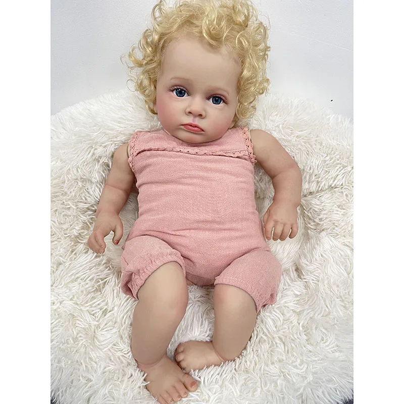 55CM 리본 유아 아기 인형 투티 골드 곱슬머리 부드 - Baby Products For Curly Hair 리뷰 및 가격