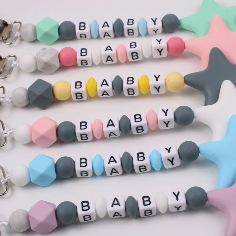 새로운 맞춤형 이름 아기 Teether 팔찌 식품 학년 - Baby Pacifier Clip 리뷰 및 가격