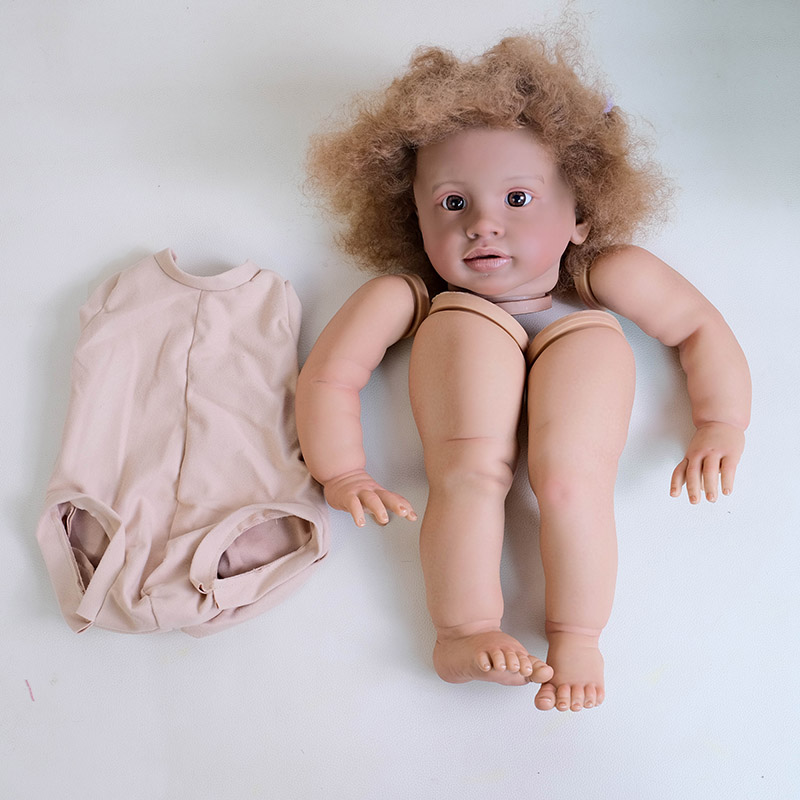 26인치 피파 다크 스킨 리본 인형 키트 다층 페인팅  - Baby Products For Curly Hair 리뷰 및 가격