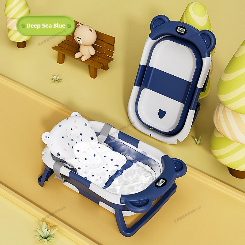 접이식 아기 욕조 지능형 온도 표시 신생아 욕조 곰돌이 - Baby Bath Tub Foldable 리뷰 및 가격
